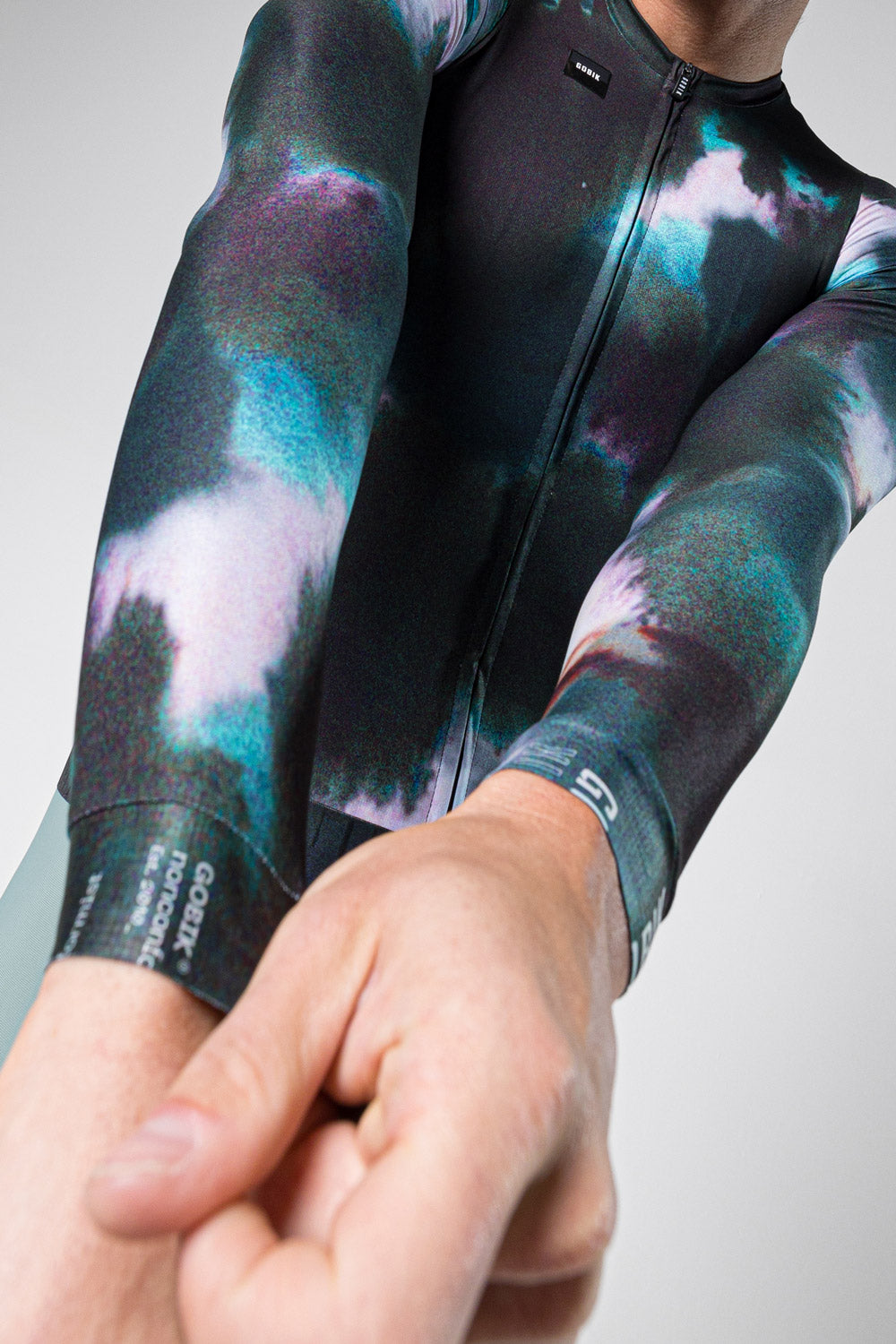 Gobik CX Pro 2.0 long sleeve cycling jersey in Leda galaxy print