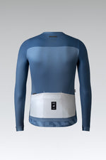 Gobik CX Pro 2.0 long sleeve cycling jersey in blue and white Comand colorway