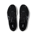 On Cloudmonster 2 running shoes in black with grey details, top view