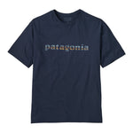 Patagonia Men's '73 Text Logo Organic T-Shirt in New Navy blue