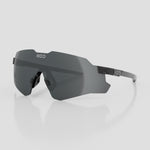 KOO Nebula sunglasses in black glass frame with graphite mirror lens
