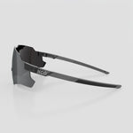 KOO Nebula sunglasses in black glass with graphite photochromic mirror lenses side view
