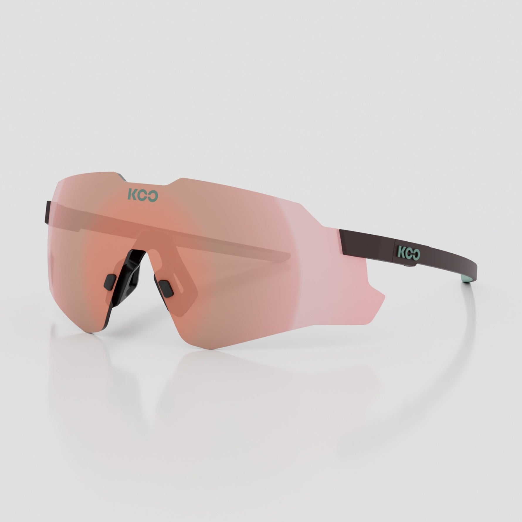 KOO Nebula sunglasses in chocolate matt frame with rose gold mirror lens