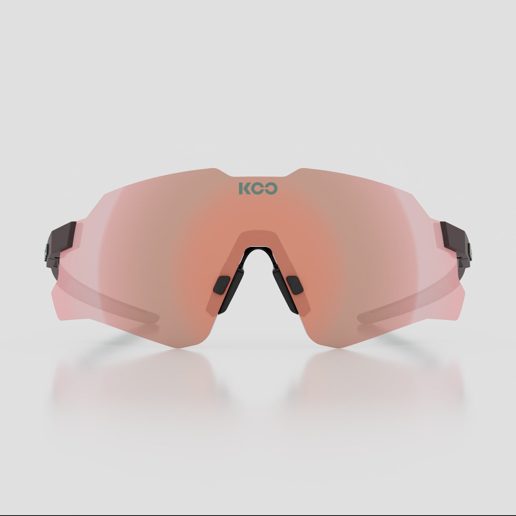 KOO Nebula sunglasses in chocolate matt frame with rose gold mirror lens