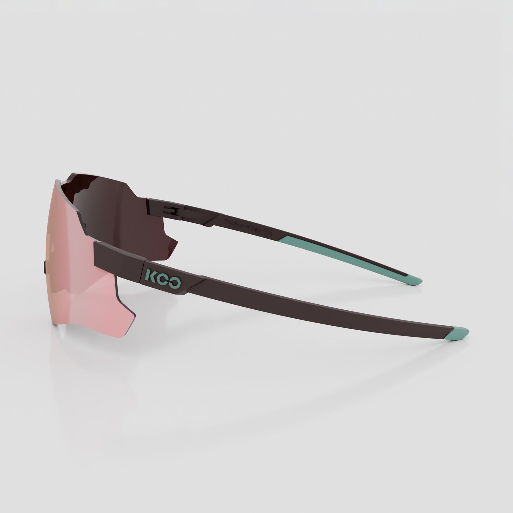 KOO Nebula sunglasses in chocolate matt frame with rose gold mirror lens