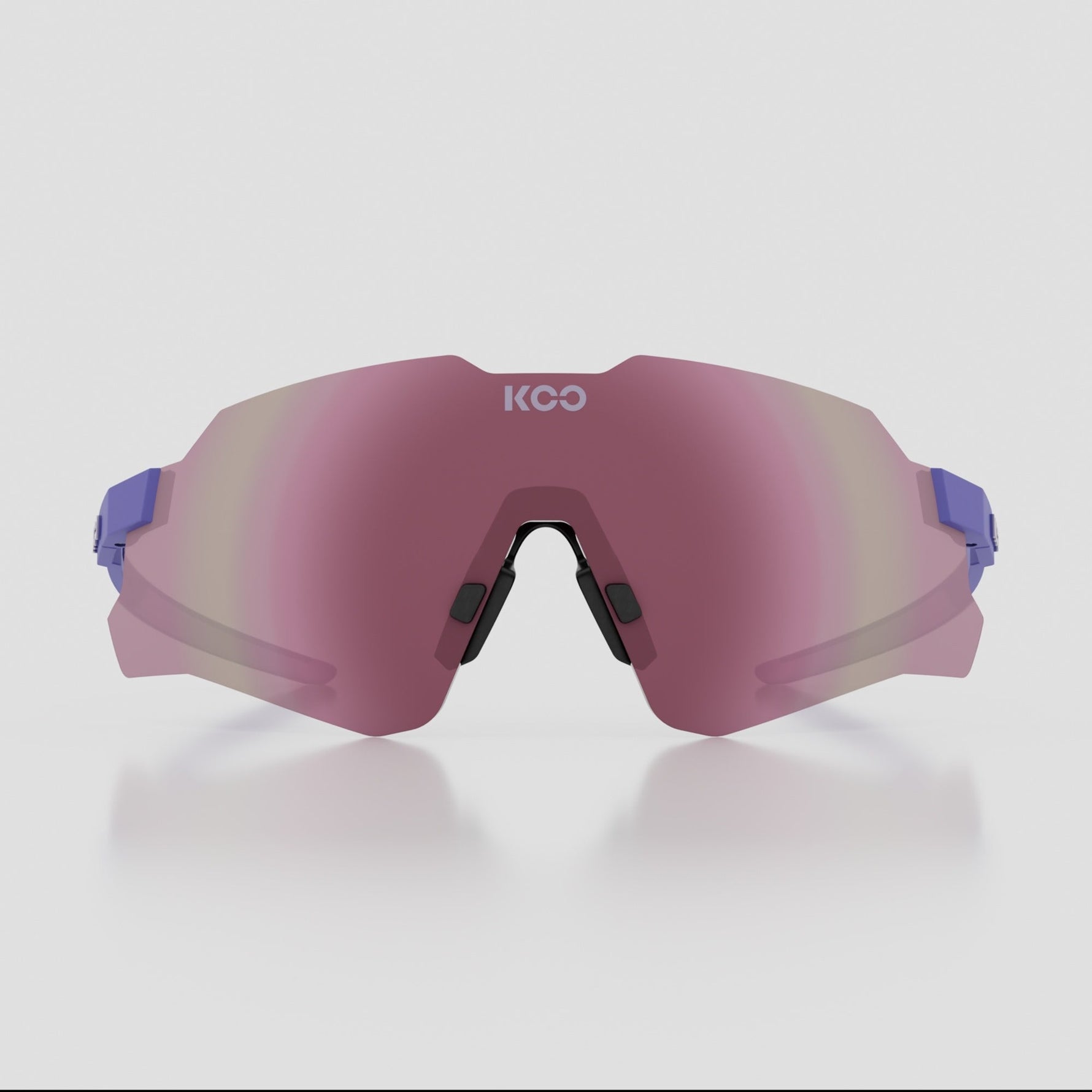 KOO Nebula sunglasses in Iris Matt frame with Super Pink Mirror lens