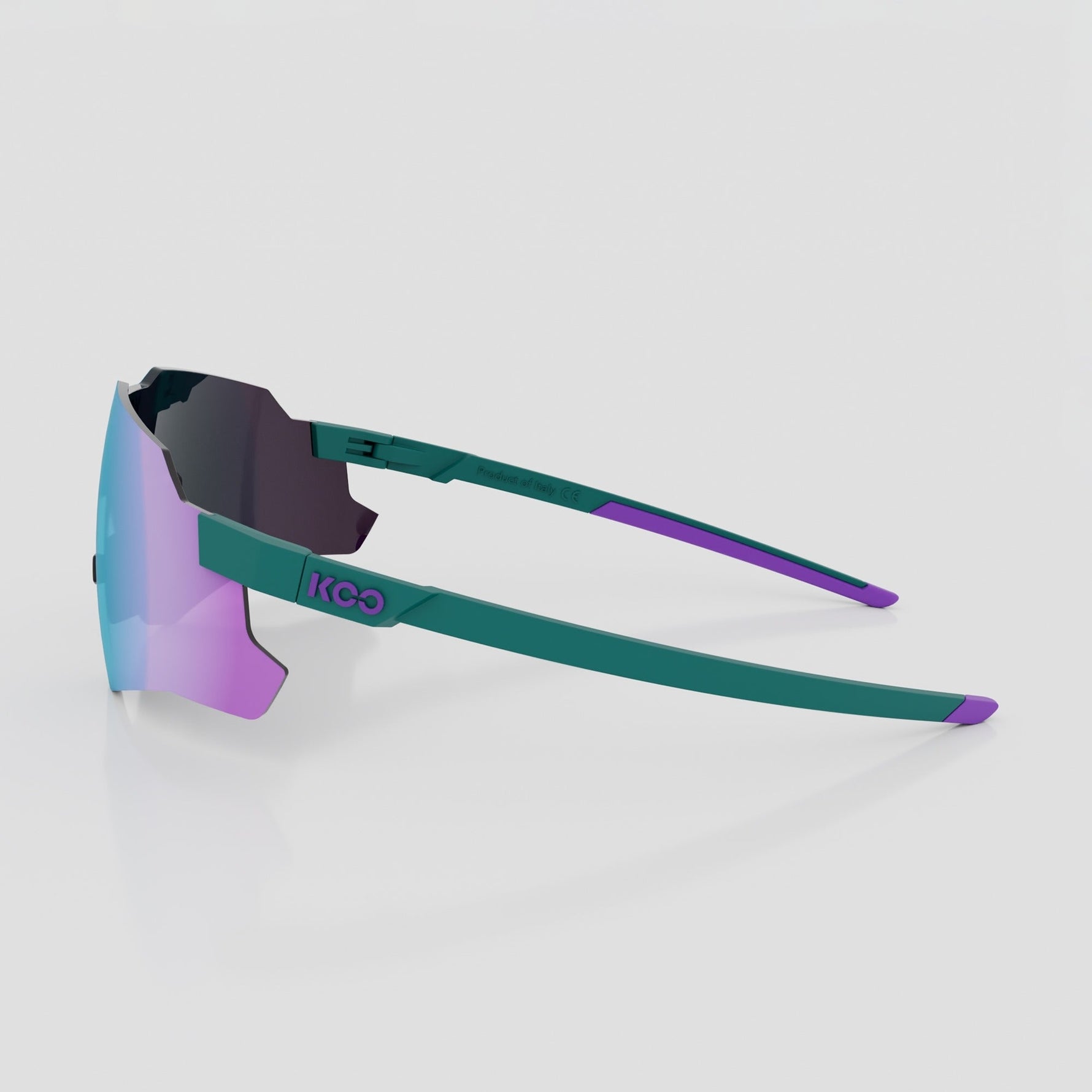 KOO Nebula sunglasses in teal matt frame with dark turquoise mirror lens