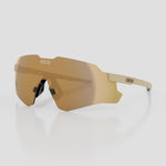 KOO Nebula sunglasses in Vanilla Matt frame with Dark Gold Mirror lens