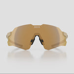 KOO Nebula sunglasses in Vanilla Matt frame with Dark Gold Mirror lens