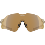KOO Nebula sunglasses in Vanilla Matt frame with Dark Gold Mirror lens