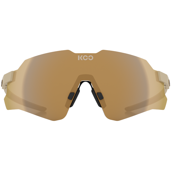 KOO Nebula sunglasses in Vanilla Matt frame with Dark Gold Mirror lens
