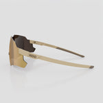 KOO Nebula sunglasses in vanilla matt frame with dark gold mirror lens side view