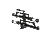 Kuat NV 2.0 2-bike hitch rack in black metallic finish on white background