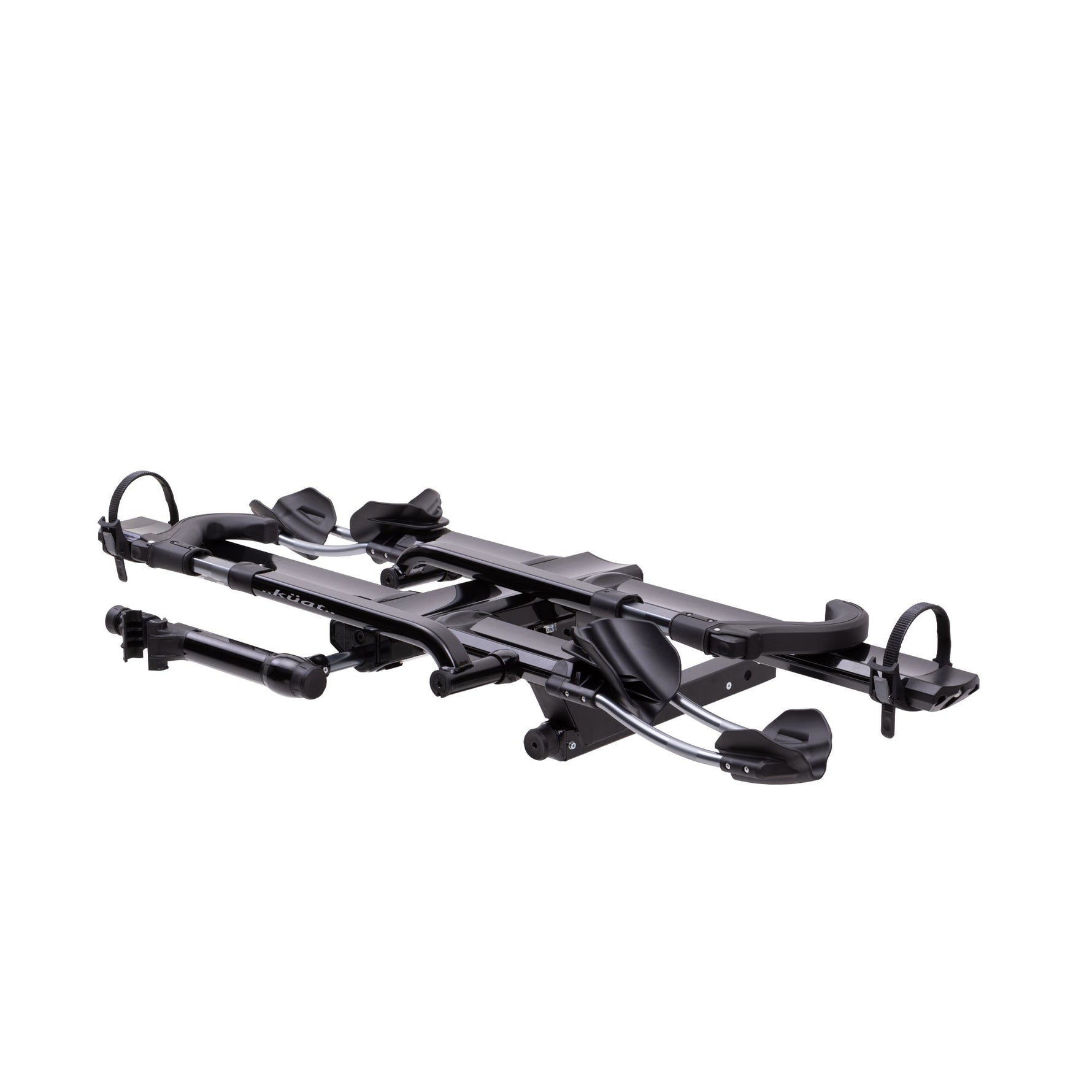 Kuat NV 2.0 bike rack in black metallic and gray finish on white background
