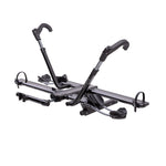 Kuat NV 2.0 hitch-mounted bike rack with two cradles, black and gray finish