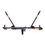 Kuat NV 2.0 bike rack in black metallic and gray finish with orange accents