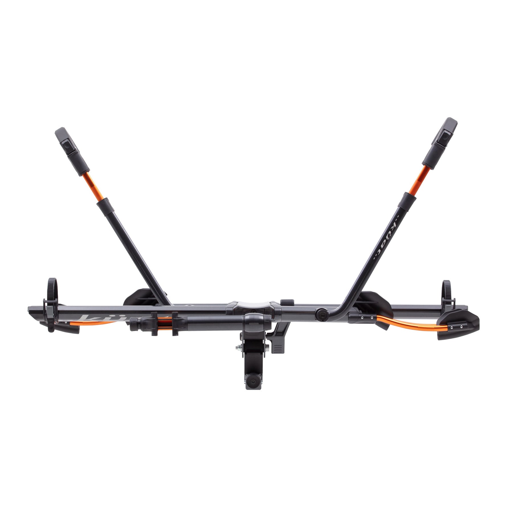 Kuat NV 2.0 bike rack in black metallic and gray finish with orange accents
