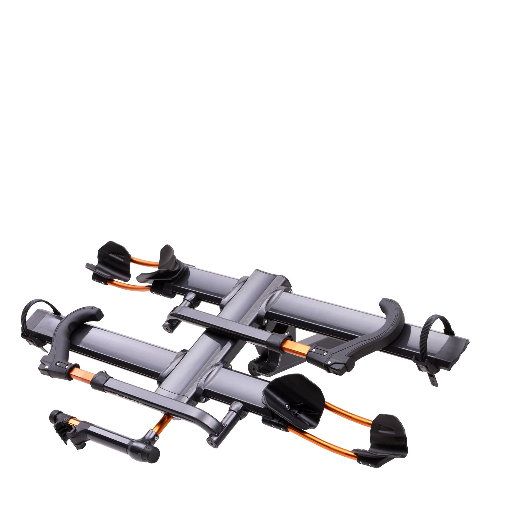 Kuat NV 2.0 two-bike hitch rack in black metallic and gray finish