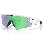 Oakley Sphaera sunglasses in matte vapor white frame with green prizm road jade lens