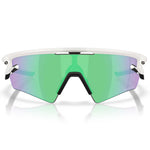 Oakley Sphaera cycling sunglasses with matte vapor frame and green mirrored lens