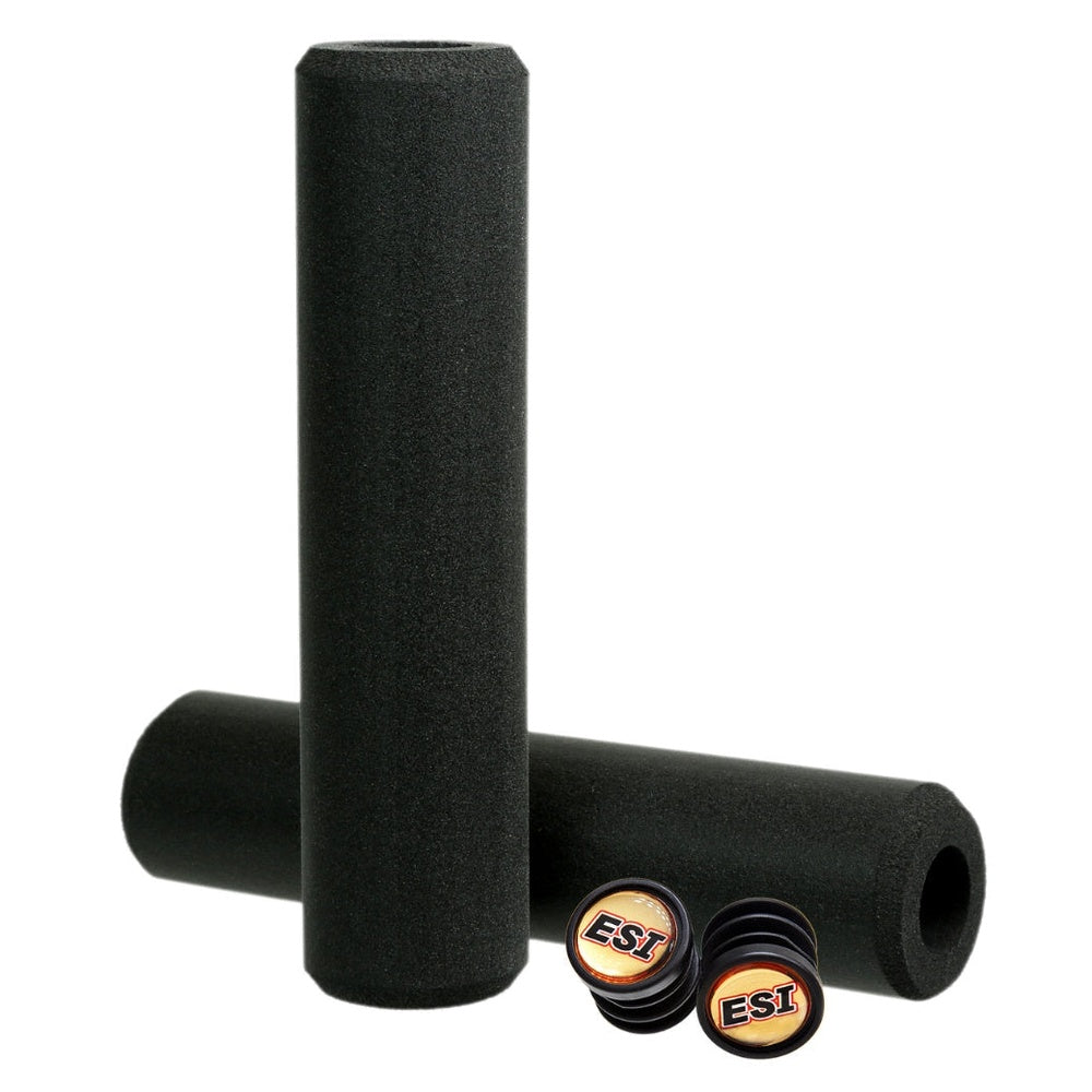 ESI Extra Chunky bike grips in black with end caps