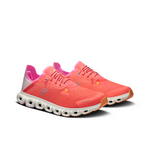 On Cloud 6 Coast women's running shoes in salmon coral colorway with white sole