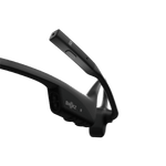 Black Shokz OpenComm bone conduction headset with wraparound design and boom microphone
