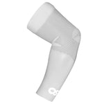 OS1st white performance arm sleeve with textured compression zones