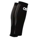 OS1st CS6 Performance Calf Sleeves in black with gray accent panels
