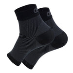OS1ST FS6 Performance Foot Sleeves in black with compression zones and brand logo