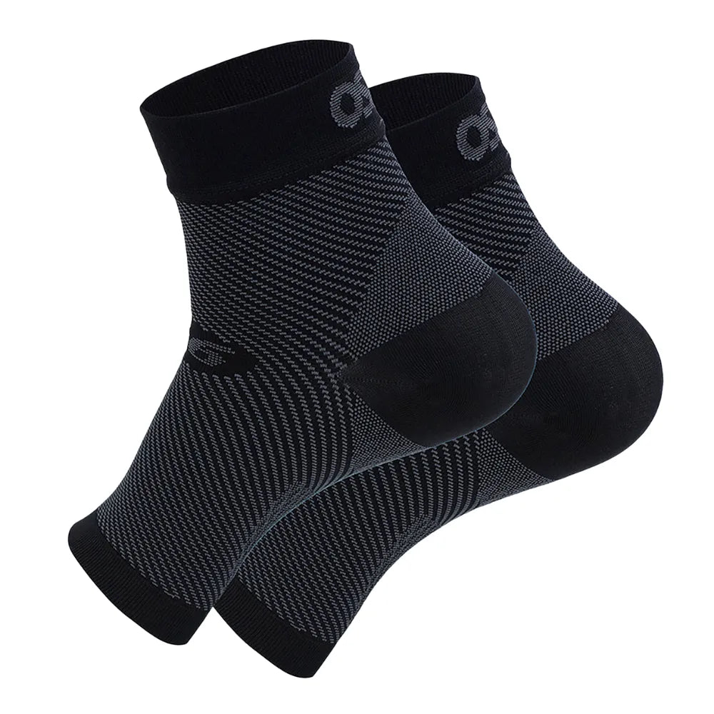 OS1ST FS6 Performance Foot Sleeves in black with compression zones and brand logo