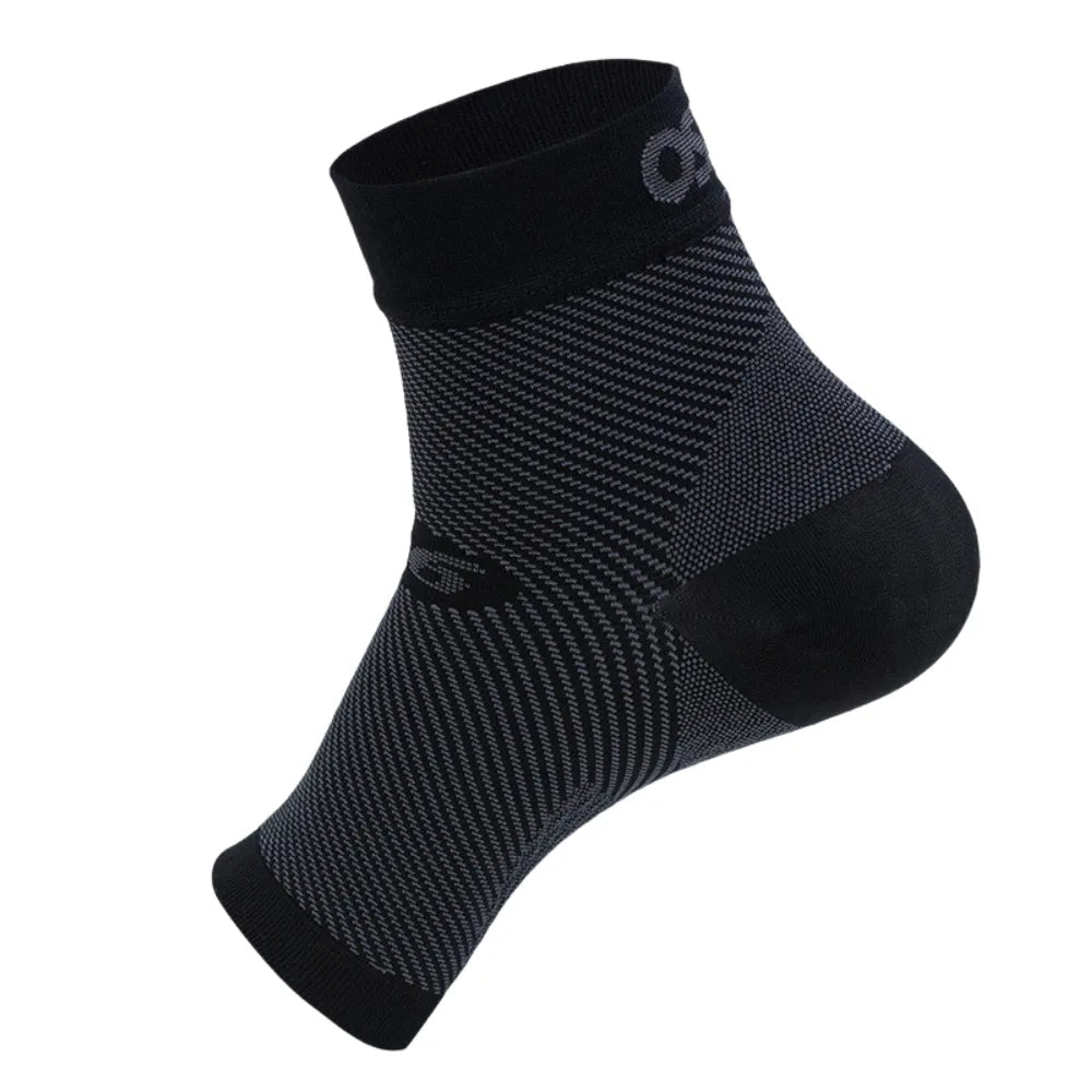OS1ST FS6 Performance Foot Sleeve in black with compression zones and brand logo