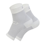 OS1ST FS6 Performance Foot Sleeves in white with compression zones for ankle support