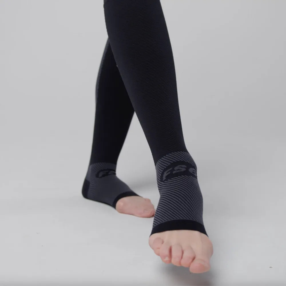 OS1st FS6+ Performance Foot and Calf Sleeve in black with compression support