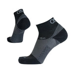 OS1st FS4 Plantar Fasciitis Quarter Crew Socks in Black with compression design