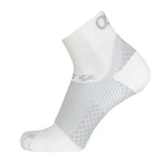 OS1st FS4 Plantar Fasciitis Quarter Crew sock in white with gray support zones