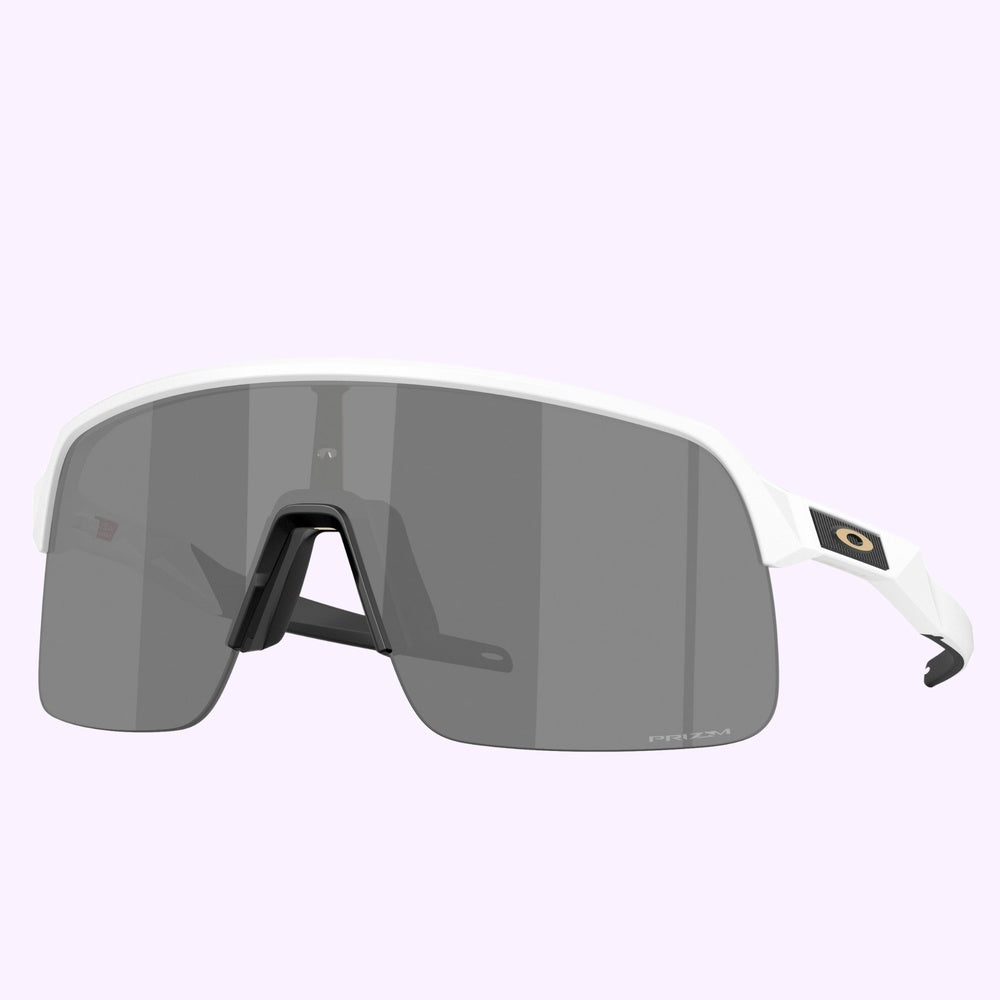 Oakley Sutro Lite sunglasses in matte white frame with dark mirrored lenses