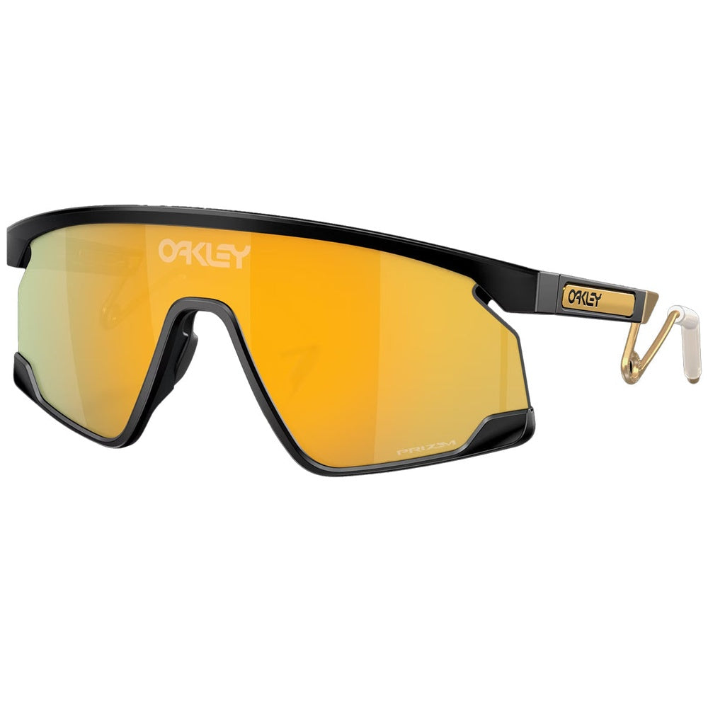 Oakley BXTR METAL sunglasses in matte black with gold prizm lenses