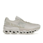 On Cloudmonster 2 running shoe in sand and frost colorway with distinctive cloud sole