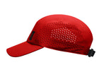 Red On Lightweight Unisex Cap with perforated ventilation holes and adjustable strap