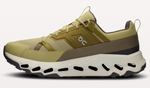 On Cloudhorizon running shoe in safari green with signature cloud sole technology