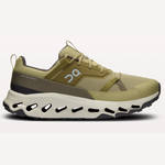 On Cloudhorizon men's running shoe in safari green with distinctive cloud sole technology