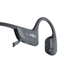 Shokz OpenRun Pro 2 bone conduction headphones in mini-silver gray color