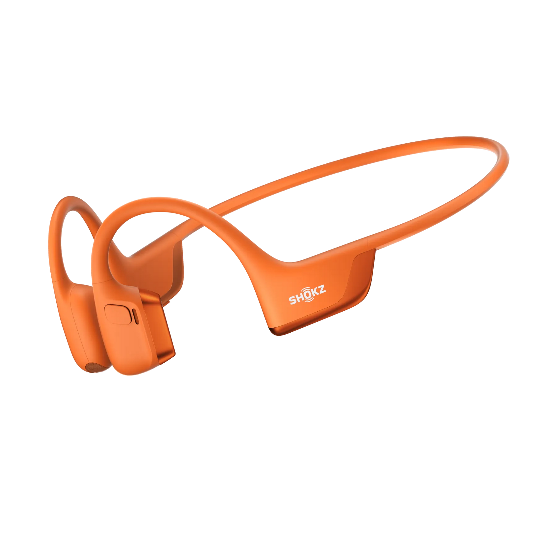 Shokz OpenRun Pro 2 bone conduction headphones in orange color