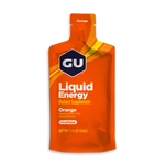 GU Liquid Energy orange flavored dietary supplement packet with caffeine