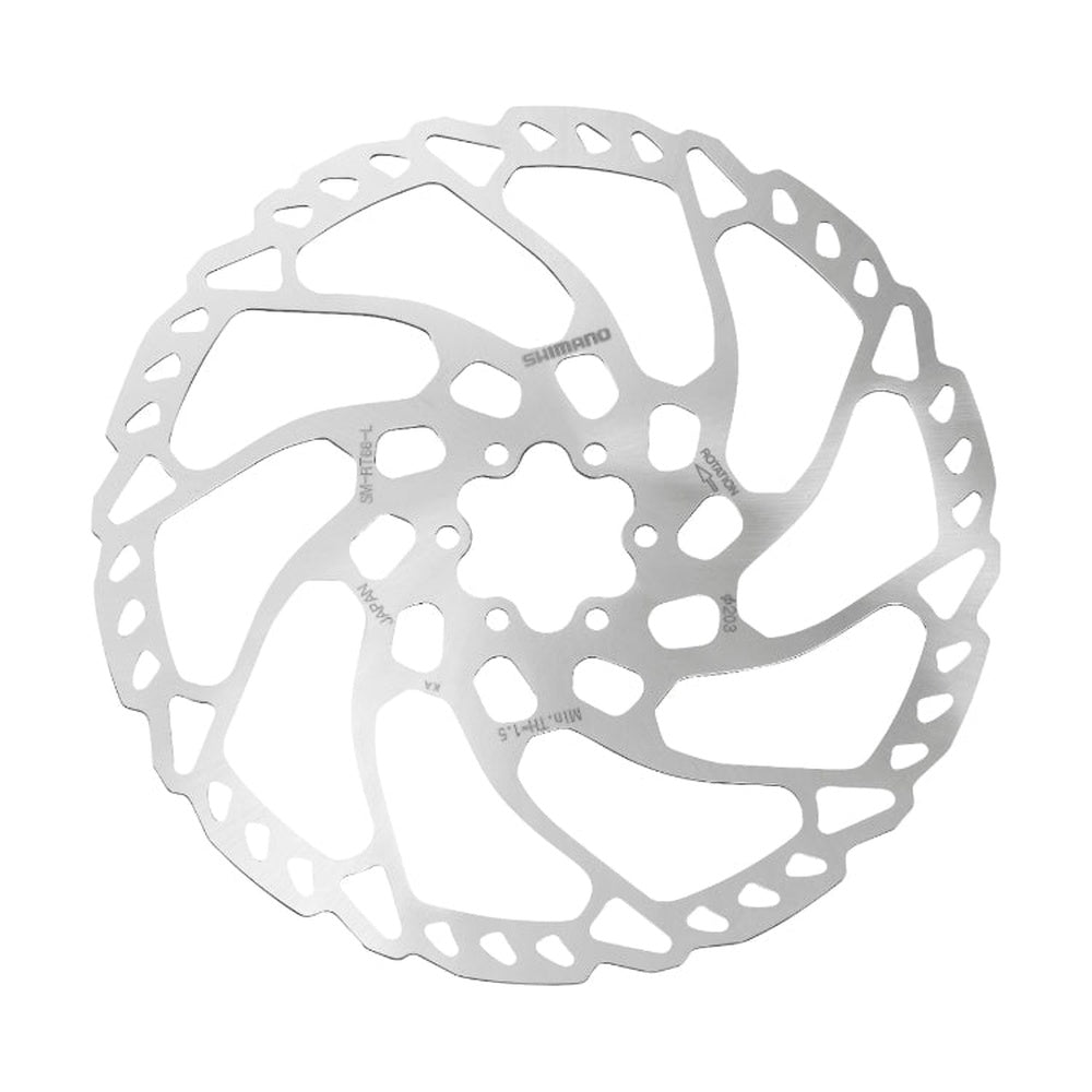 Shimano SM-RT66SP disc brake rotor with 6-bolt mounting pattern and perforated design