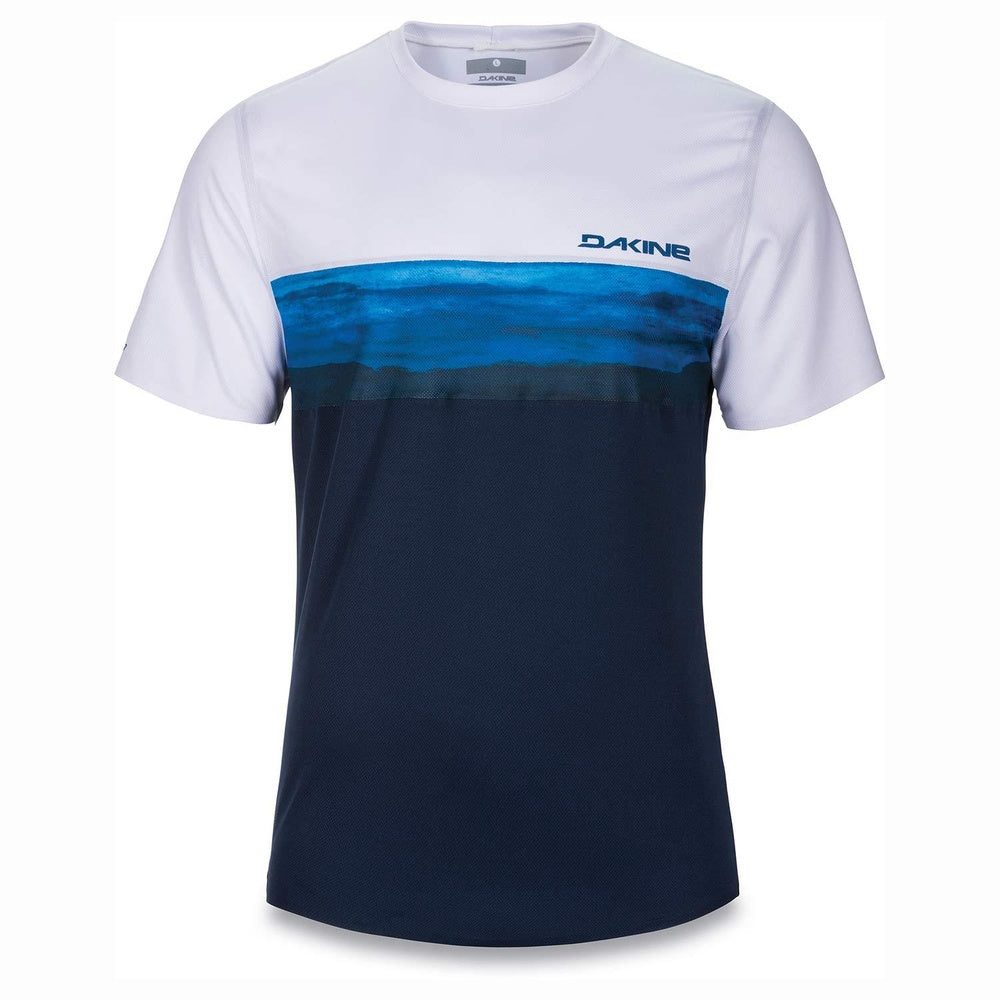 Dakine Intermission loose fit t-shirt in white, blue and navy colorblock