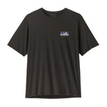 Patagonia Men's Cap Cool Daily black t-shirt with mountain logo graphic