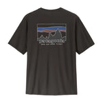 Black Patagonia t-shirt with mountain graphic and Save Our Home Planet text