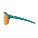 KOO Alibi sunglasses in Persian green matte frame with orange mirrored lens
